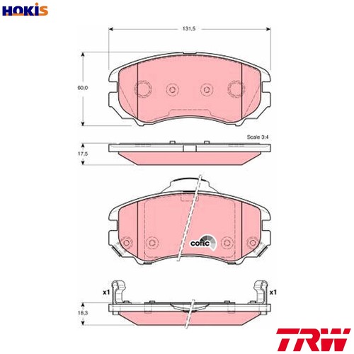 Brake pad set - set,