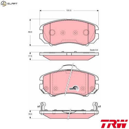 Brake pad set disc - pad,