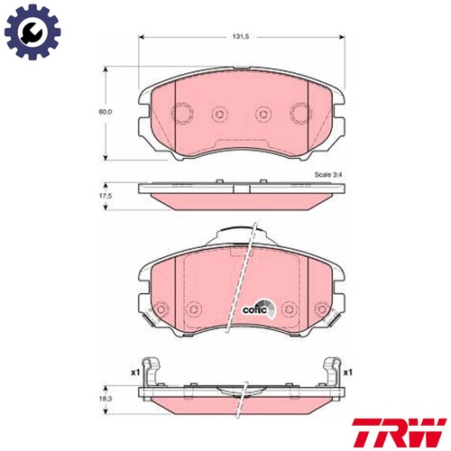 Brake pad set disc - set,