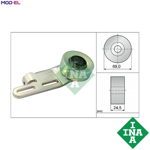 Tensioner pulley vribbed - pulley,
